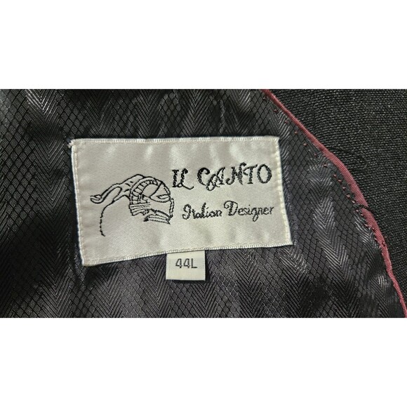 IL Canto Men's Blazer Jacket 44L Black Italian Designer 4-Pocket Style Jacket - Picture 4 of 9
